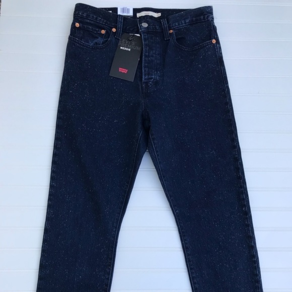 New Levis Dark Wash Denim High Rise Jeans - Picture 4 of 7